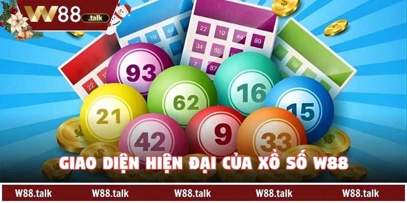 Giao diện hiện đại của Xổ số W88