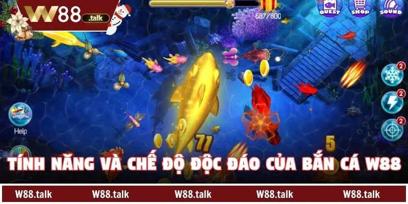 Tính năng và chế độ độc đáo của Bắn cá W88